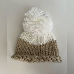 Free People | NWOT Cozy Up Color-block Pom Knit  Beanie
